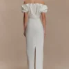 Sariya sculpturale maxi-jurk – Wit Sariya sculpturale maxi-jurk – Wit