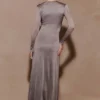 Scarlet Lurex Cowl Maxi-jurk – Zilver Scarlet Lurex Cowl Maxi-jurk – Zilver