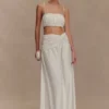Scottie gerimpelde linnen bandeau – Oat Marle Scottie gerimpelde linnen bandeau – Oat Marle