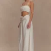 Scottie gerimpelde linnen maxi-rok met knoop – Oat Marle Scottie gerimpelde linnen maxi-rok met knoop – Oat Marle