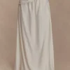 Scottie gerimpelde linnen maxi-rok met knoop – Oat Marle Scottie gerimpelde linnen maxi-rok met knoop – Oat Marle
