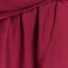 Scottie gerimpelde linnen maxi-rok met knoop – Wijnrood Scottie gerimpelde linnen maxi-rok met knoop – Wijnrood