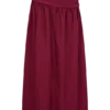 Scottie gerimpelde linnen maxi-rok met knoop – Wijnrood Scottie gerimpelde linnen maxi-rok met knoop – Wijnrood