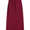 Scottie gerimpelde linnen maxi-rok met knoop – Wijnrood Scottie gerimpelde linnen maxi-rok met knoop – Wijnrood