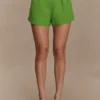 Scout linnen Short met riem – Groen Scout linnen Short met riem – Groen