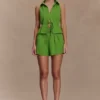 Scout linnen Short met riem – Groen Scout linnen Short met riem – Groen