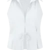 Scout mouwloos linnen shirt – wit Scout mouwloos linnen shirt – wit