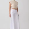 Selma midi-rok met gebogen taille – Wit Selma midi-rok met gebogen taille – Wit