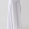 Selma midi-rok met gebogen taille – Wit Selma midi-rok met gebogen taille – Wit