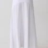 Selma midi-rok met gebogen taille – Wit Selma midi-rok met gebogen taille – Wit