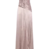 Serena strapless maxi-jurk van taft – brons-taupe Serena strapless maxi-jurk van taft – brons-taupe