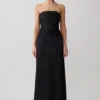 Serena strapless maxi-jurk van taft – Zwart Serena strapless maxi-jurk van taft – Zwart