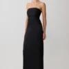 Serena strapless maxi-jurk van taft – Zwart Serena strapless maxi-jurk van taft – Zwart