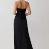 Serena strapless maxi-jurk van taft – Zwart Serena strapless maxi-jurk van taft – Zwart