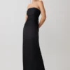 Serena strapless maxi-jurk van taft – Zwart Serena strapless maxi-jurk van taft – Zwart