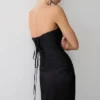 Serena strapless maxi-jurk van taft – Zwart Serena strapless maxi-jurk van taft – Zwart