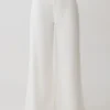 Shae-Denim-jeans met wijde pijpen – Wit