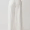 Shae-Denim-jeans met wijde pijpen – Wit