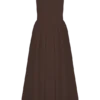 Sharon midi-jurk van scuba-jersey – Cacaobruin Sharon midi-jurk van scuba-jersey – Cacaobruin
