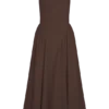 Sharon midi-jurk van scuba-jersey – Cacaobruin Sharon midi-jurk van scuba-jersey – Cacaobruin