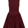 Sharon scuba jersey mini-jurk – wijnrood Sharon scuba jersey mini-jurk – wijnrood