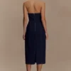 Shauna Denim halter midi-jurk – Indigo Blue Shauna Denim halter midi-jurk – Indigo Blue
