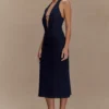 Shauna Denim halter midi-jurk – Indigo Blue Shauna Denim halter midi-jurk – Indigo Blue