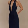 Shauna Denim halter midi-jurk – Indigo Blue Shauna Denim halter midi-jurk – Indigo Blue