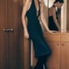 Shauna Denim halter midi-jurk – Indigo Blue Shauna Denim halter midi-jurk – Indigo Blue
