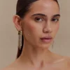 Shea Crystal Fringe Drop Oorbellen – Goud Shea Crystal Fringe Drop Oorbellen – Goud