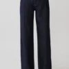 Sienna Flare Mid Rise Denim Jeans – Indigo Pinstripe