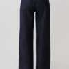 Sienna Flare Mid Rise Denim Jeans – Indigo Pinstripe