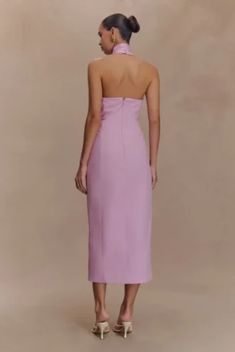Simona halternek midi-jurk – Blush Pink
