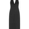 Simona halternek midi-jurk – Zwart Simona halternek midi-jurk – Zwart