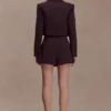Simone cropped colbert – donkerbruin Simone cropped colbert – donkerbruin