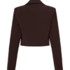 Simone cropped colbert – donkerbruin Simone cropped colbert – donkerbruin