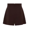 Simone geplooide Shorts – donkerbruin Simone geplooide Shorts – donkerbruin