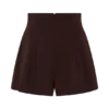 Simone geplooide Shorts – donkerbruin Simone geplooide Shorts – donkerbruin