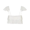 Skylar kanten mouwloze crop top – Wit Skylar kanten mouwloze crop top – Wit