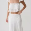 Skylar kanten mouwloze crop top – Wit Skylar kanten mouwloze crop top – Wit