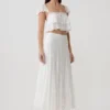 Skylar kanten mouwloze crop top – Wit Skylar kanten mouwloze crop top – Wit