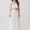Skylar kanten mouwloze crop top – Wit Skylar kanten mouwloze crop top – Wit