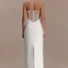 Sloane strapless maxi-jurk met parels – Wit Sloane strapless maxi-jurk met parels – Wit