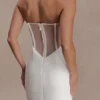 Sloane strapless maxi-jurk met parels – Wit Sloane strapless maxi-jurk met parels – Wit