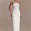 Sloane strapless maxi-jurk met parels – Wit Sloane strapless maxi-jurk met parels – Wit