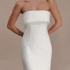 Sloane strapless maxi-jurk met parels – Wit Sloane strapless maxi-jurk met parels – Wit