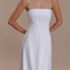 Sofie linnen maxi-jurk met plooitjes – Wit Sofie linnen maxi-jurk met plooitjes – Wit