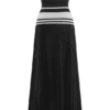 Solaris strapless maxi-jurk van contrasterend breiwerk – Zwart/Wit Solaris strapless maxi-jurk van contrasterend breiwerk – Zwart/Wit