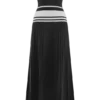Solaris strapless maxi-jurk van contrasterend breiwerk – Zwart/Wit Solaris strapless maxi-jurk van contrasterend breiwerk – Zwart/Wit