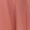 Soleil gebreide en mesh halter maxi-jurk – koraal